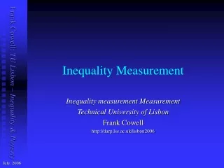 Inequality Measurement
