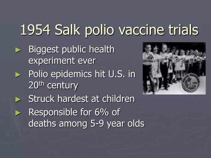 1954 salk polio vaccine trials