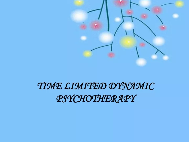 time limited dynamic psychotherapy