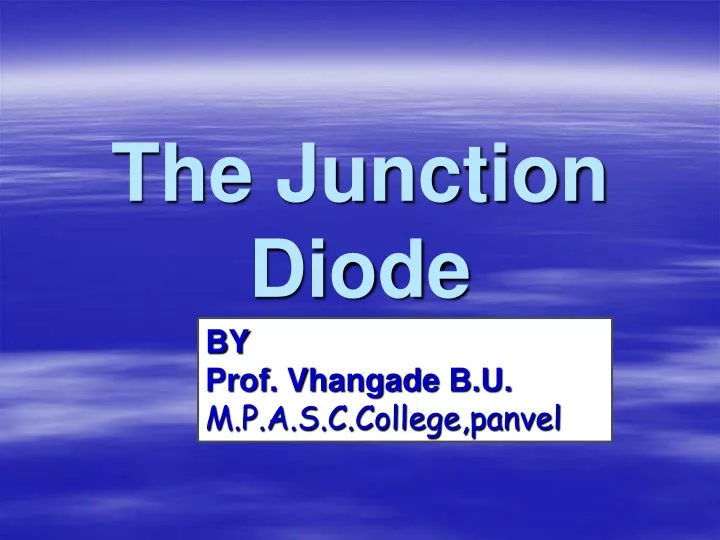 the junction diode