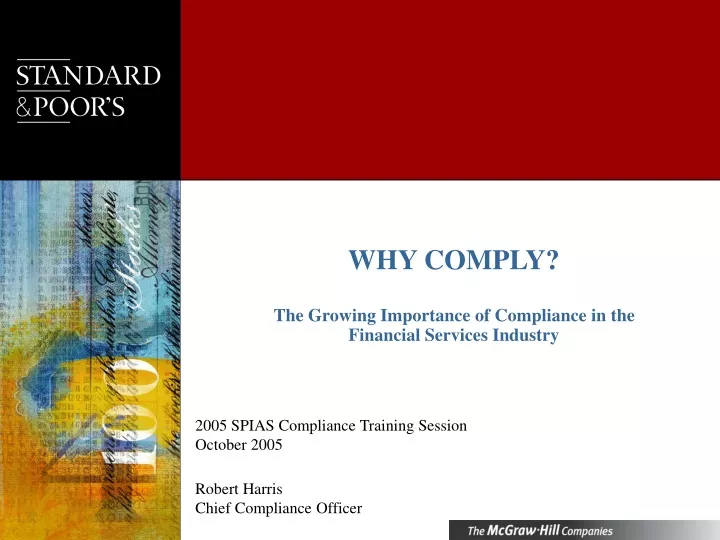 why comply the growing importance of compliance in the financial services industry