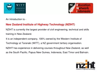 An Introduction to - New Zealand Institute of Highway Technology (NZIHT)