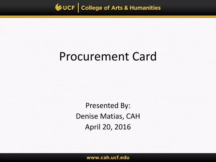 procurement card