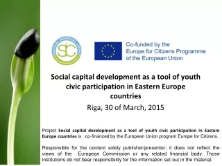 Social capital development as a tool of youth civic participation in Eastern Europe countries