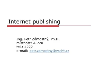 Internet publishing