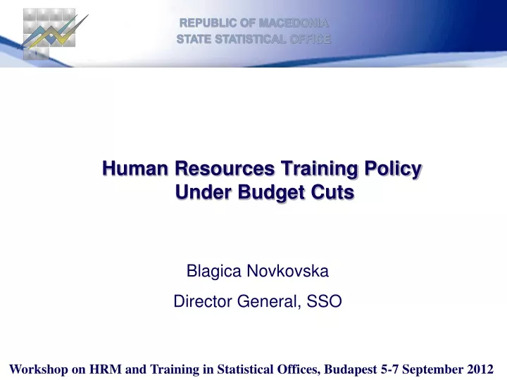 human resources training policy under budget cuts