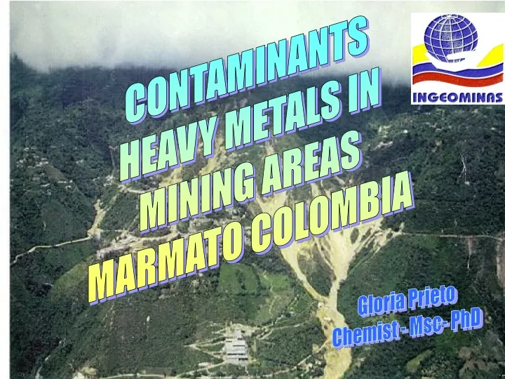 contaminants heavy metals in mining areas marmato