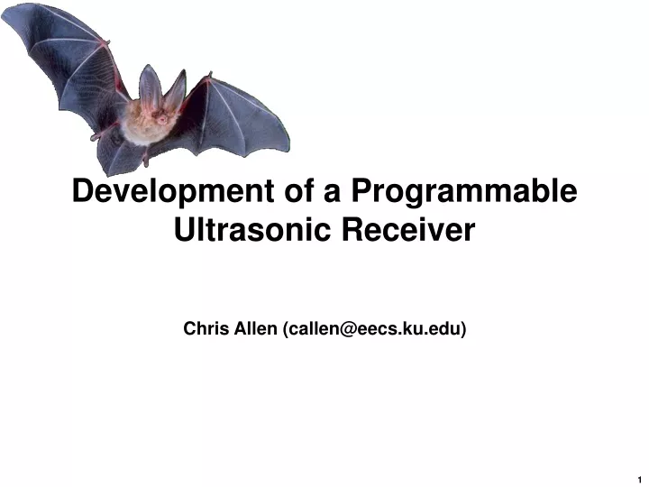 development of a programmable ultrasonic receiver