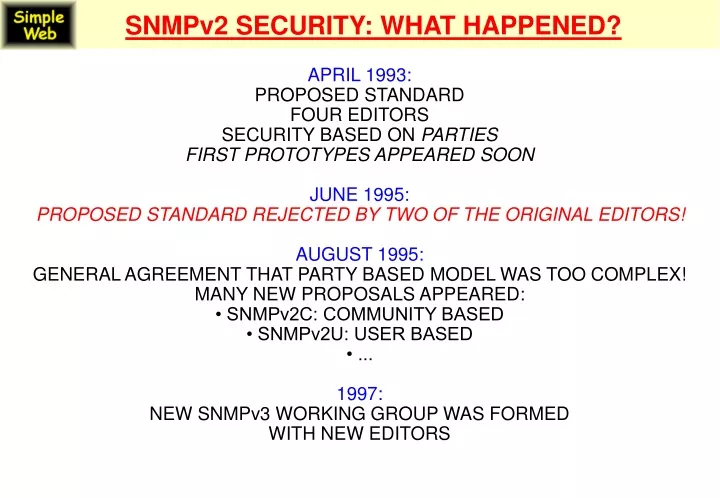 snmpv2 security what happened