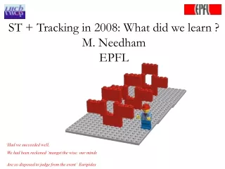 ST + Tracking in 2008: What did we learn ? M. Needham EPFL