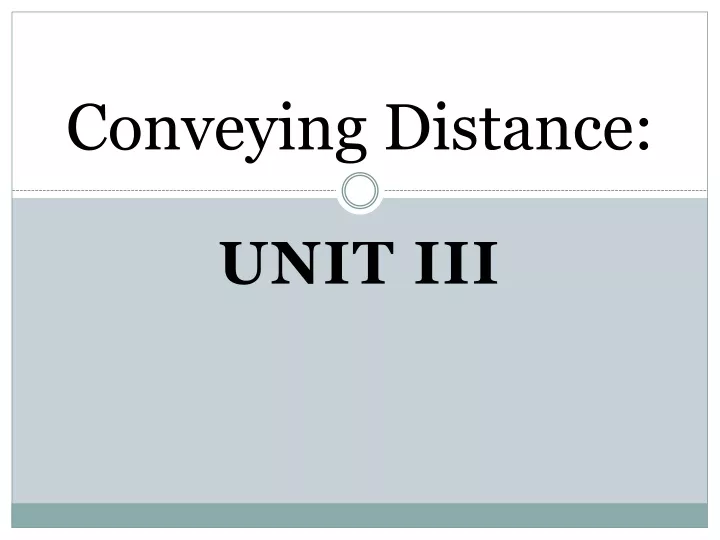 conveying distance