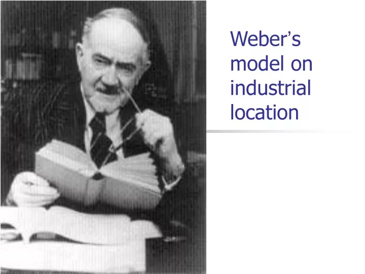 weber s model on industrial location