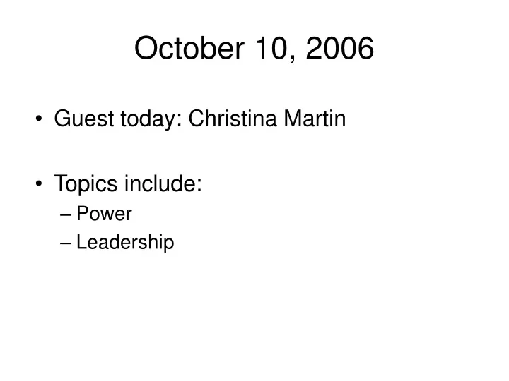 october 10 2006