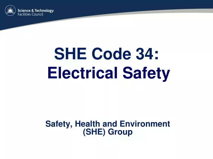 she code 34 electrical safety