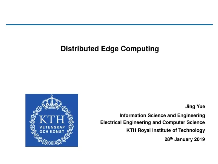 distributed edge computing