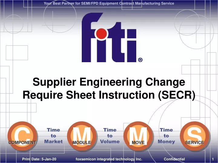supplier engineering change require sheet instruction secr