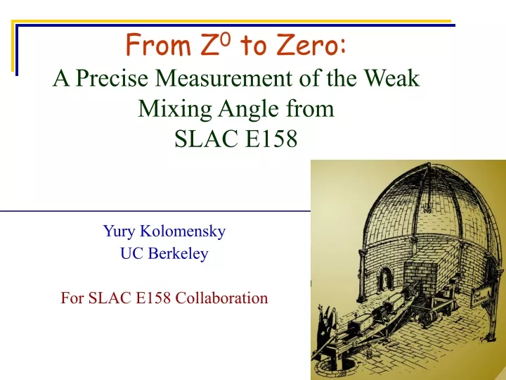 from z 0 to zero a precise measurement of the weak mixing angle from slac e158