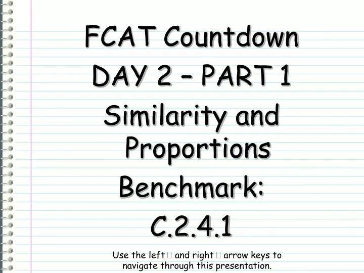 fcat countdown day 2 part 1 similarity