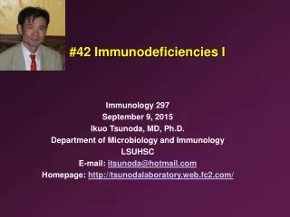 #42  Immunodeficiencies  I