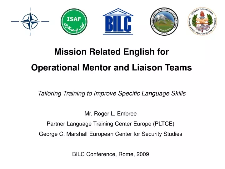 mission related english for operational mentor