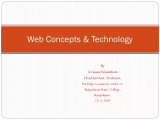 Web Concepts &amp; Technology
