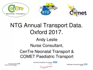 NTG Annual Transport Data. Oxford 2017.