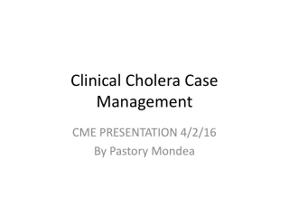 Clinical Cholera Case Management