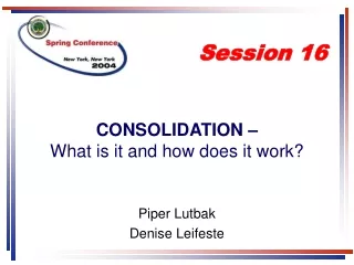 CONSOLIDATION – What is it and how does it work?
