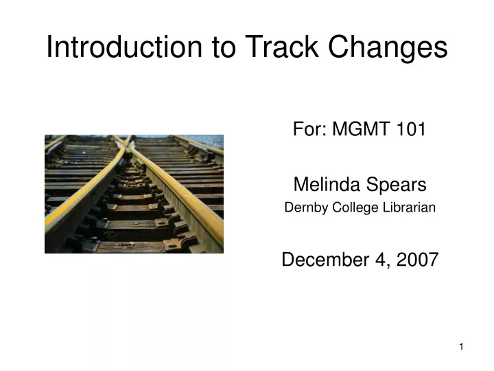 introduction to track changes