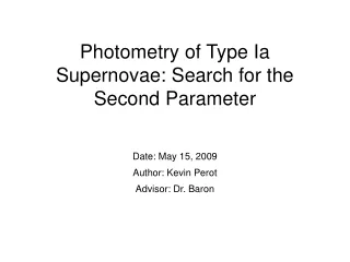 Photometry of Type Ia Supernovae: Search for the Second Parameter