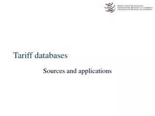 Tariff databases