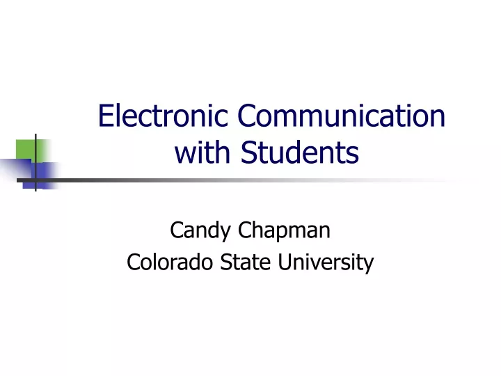electronic communication with students