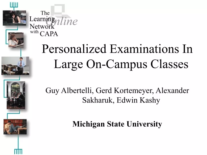 personalized examinations in large on campus