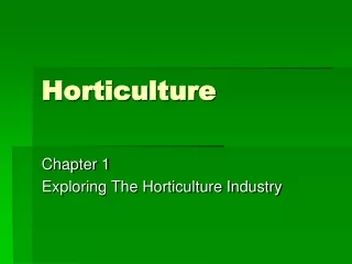 horticulture