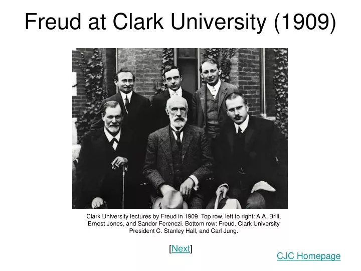 freud at clark university 1909