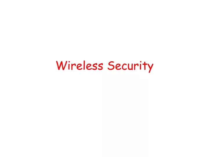 wireless security