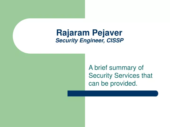 rajaram pejaver security engineer cissp