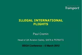 ILLEGAL INTERNATIONAL FLIGHTS