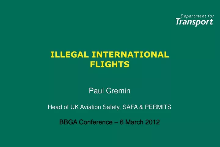 illegal international flights