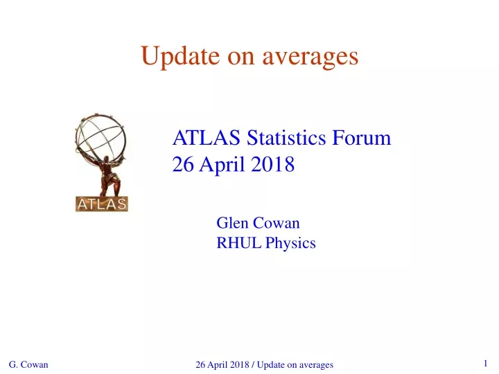 update on averages