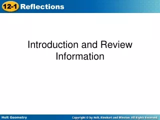Introduction and Review Information