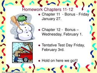 Homework Chapters 11-12