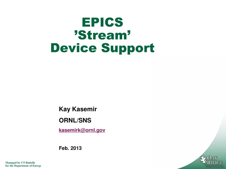 epics stream device support