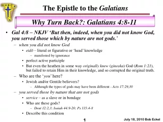 The Epistle to the  Galatians