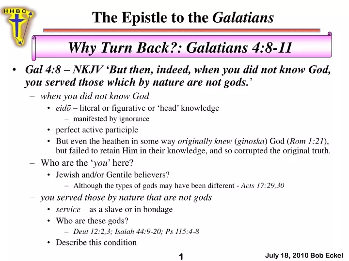 the epistle to the galatians