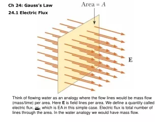Ch 24: Gauss’s Law 24.1 Electric Flux