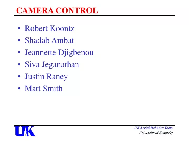 camera control
