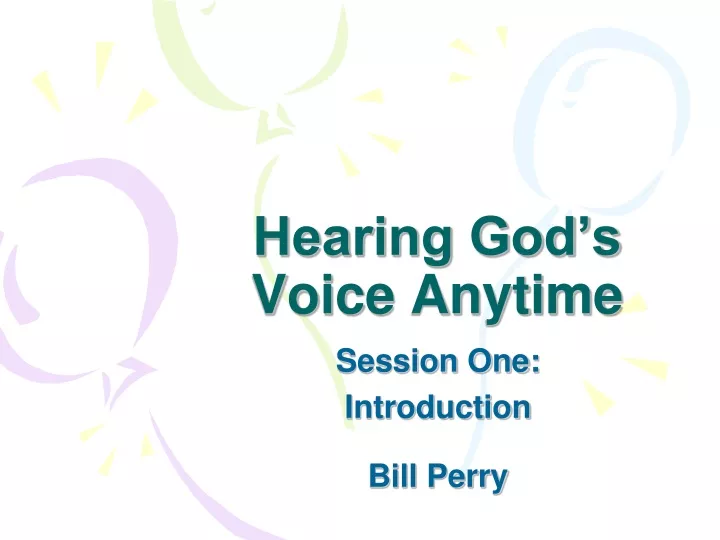 hearing god s voice anytime