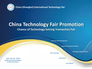 China Technology Fair Promotion Chance of Technology Solving Transaction Fair