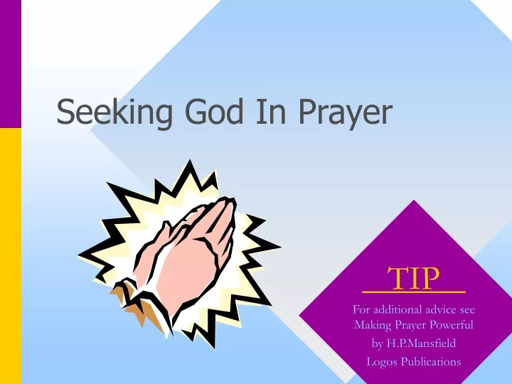seeking god in prayer